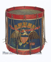 An archival  premium Quality art Print of US Infantry Civil War Drum by Wayne White for sale by Brandywine General Store
