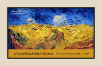 An archival premium Quality art Poster of Wheatfield with Crows painted by Vincent Van Gogh July 10, 1890 for sale by Brandywine General Store
