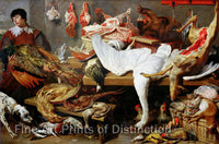 An archival premium Quality Art Print of A Game Stall by Frans Snyders for sale by Brandywine General Store