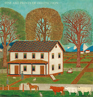 An archival premium Quality Folk art Print of Farmhouse in Mahantango Valley PA for sale by Brandywine General Store