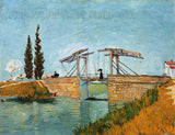 An archival premium Quality art Print of Langlois Bridge at Arles painted by Vincent Van Gogh in 1888 for sale by Brandywine General Store