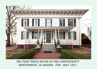 An archival premium Quality Art Print of the Southern White House in Montgomery AL completed in poster style for sale by Brandywine General Store