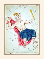 Cepheus Constellation from Urania's Mirror Astronomical Cards by Jehoshaphat Aspin