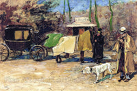 An archival premium Quality art Print of Waiting Carriage in the Park by Willem de Zwart for sale by Brandywine General Store