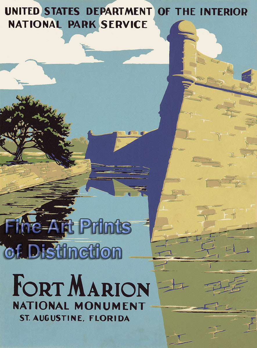 Fort Marion National Monument Tourism Poster