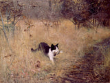 An archival premium Quality Art Print of Cat on the Hunt by Bruno Liljefors for sale by Brandywine General Store