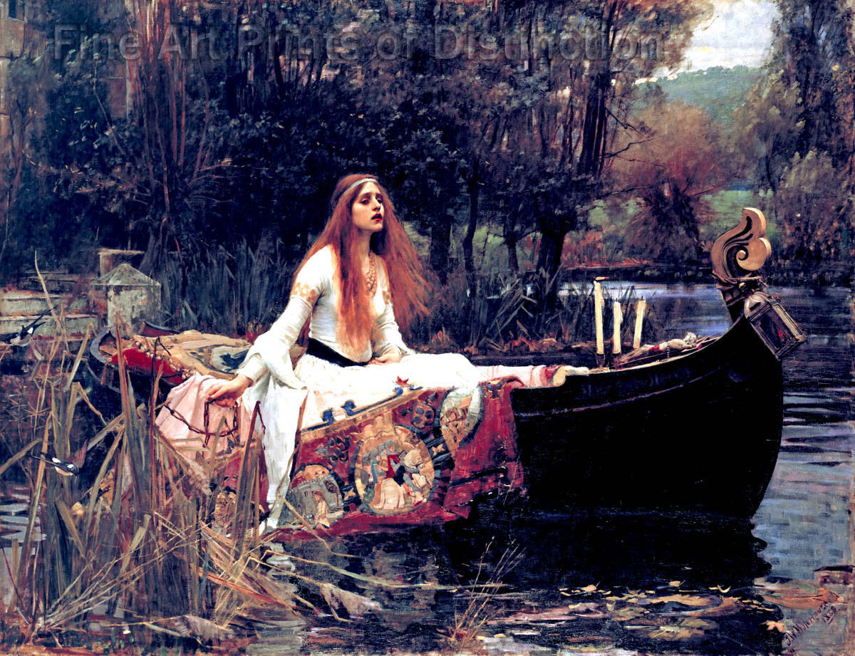 An archival premium quality print of The Lady of Shalott by John Waterhouse for sale by Brandywine General Store