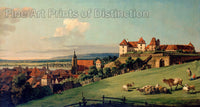 View of Pirna from Sonnenstein Castle by Bernardo Bellotto Art Print