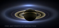 View from the Back Side of Saturn with our planet Earth Art Print