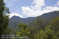 An archival premium Quality art Print of the Chimney Tops in the Smokey Mountain National Park for sale by Brandywine General Store