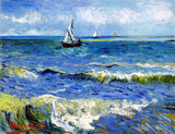 An archival premium Quality art print of Seascape Near Las Saintes by Vincent Van Gogh for sale by Brandywine General Store