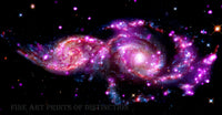 Spiral Galaxies Merging Together Art Print