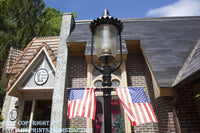 An archival premium Quality art Print of the Sock Shop and American Flags in Gatlinburg Tennessee for sale by Brandywine General Store