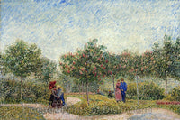 An archival premium Quality art Print of Garden in Montmartre with Lovers painted by Vincent Van Gogh in 1887 for sale by Brandywine General Store