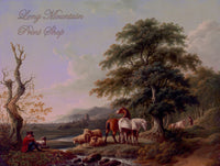 An archival premium Quality art rint of Landscape with Shepherd Painted by Charles Towne in 1800. for sale by Brandywine General Store