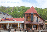 An archival premium Quality art Print of the Tennessee Homemade Wines and Ice Cream Shop at Gatlinburg TN for sale by Brandywine General Store