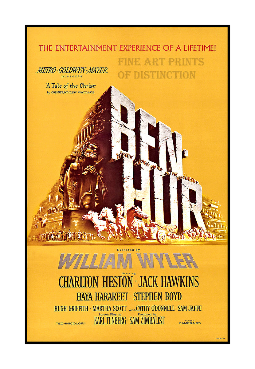 1959 Ben Hur movie poster Art Print