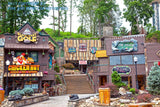 An archival premium Quality Print of the Chicken Hut and The Vault Shops in Gatlinburg TN for sale by Brandywine General Store