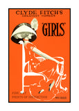 Girls Theater play by Clyde Fitch from 1910 Art Print