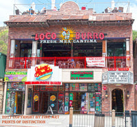 A Museum Quality Art Print of The Loco Burro and Johnny Rockets Eating at Gatlinburg for sale by Brandywine General Store