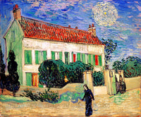 An archival premium Quality art Print of The White House at Night painted by Vincent Van Gogh for sale by Brandywine General Store