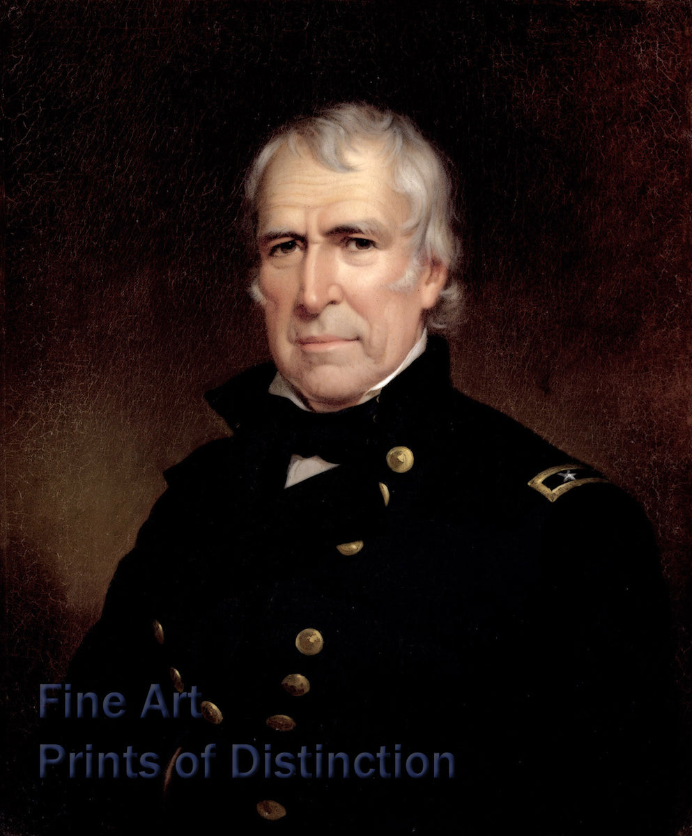 An archival premium Quality art Print of the Zachary Taylor Portrait by James Reid Lambdin for sale by Brandywine General Store