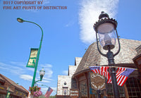 An archival premium Quality Art Print of Streetlight and Sidewalk Lamp in Gatlinburg TN for sale by Brandywine General Store