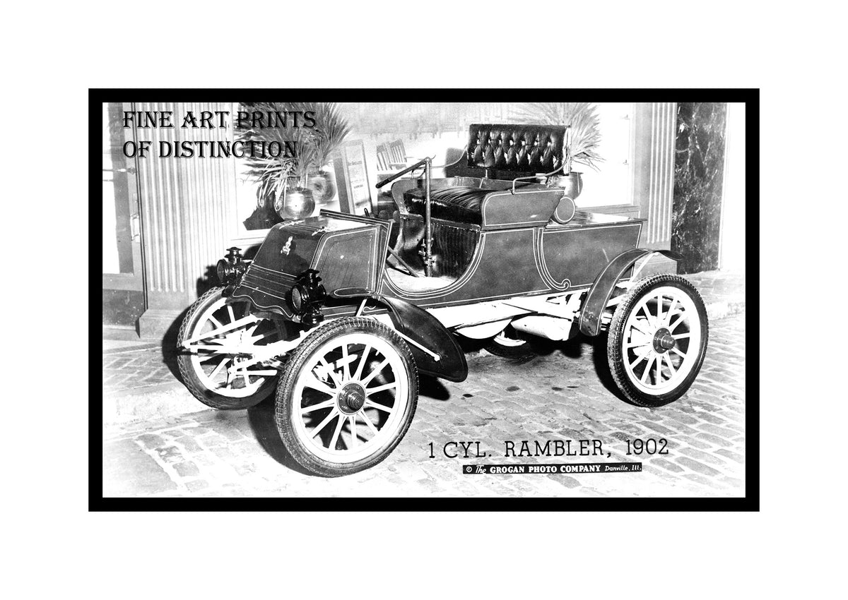 1902 Rambler 1 Cylinder Antique Automobile premium print
