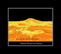 Maat Mons on the Planet Venus premium poster