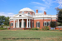 Side View of the Western Front of Monticello Art Print
