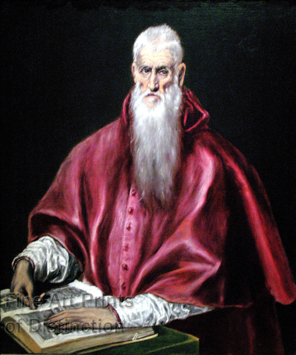 Saint Jerome as Scholar painted by El Greco