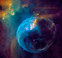 Bubble Nebula or NGC 7635 art print