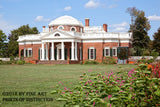 Monticello Framed with Prince's Feather Art Print