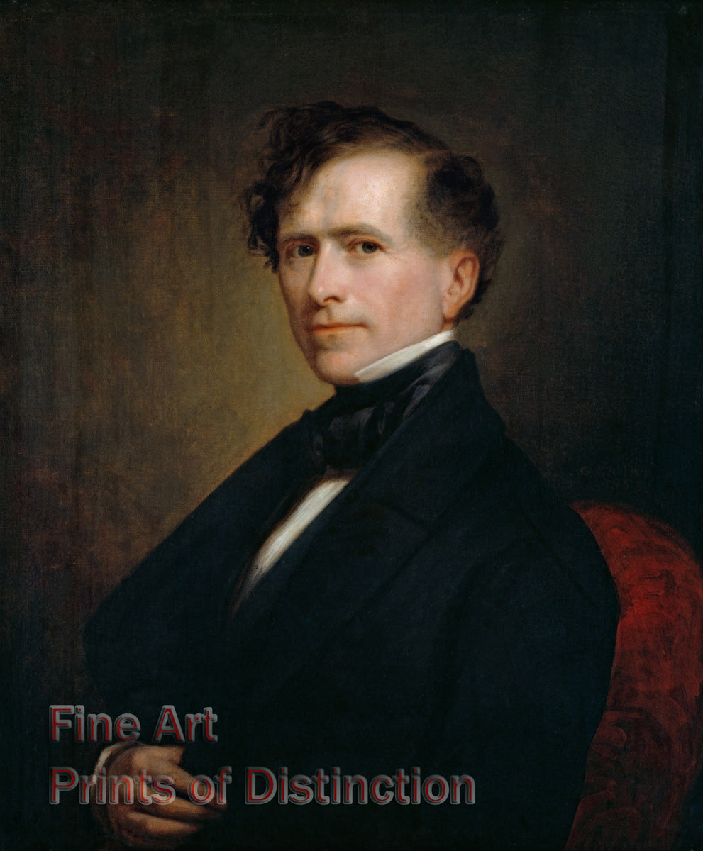 An archival premium Quality art Print of the President Franklin Pierce Portrait by George Peter Alexander Healy for sale by Brandywine General Store