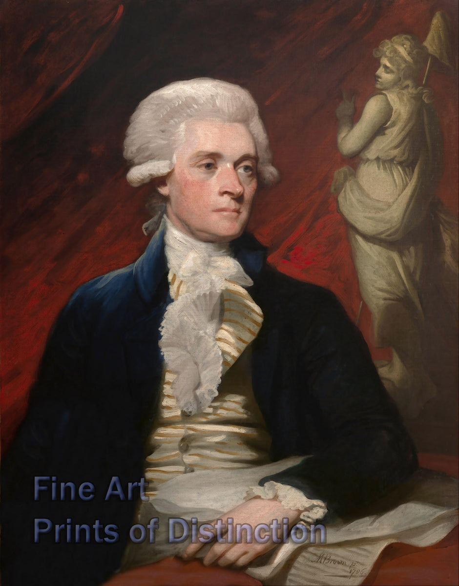 An archival premium Quality art Print of the Thomas Jefferson Portrait by Mather Brown for sale by Brandywine General Store