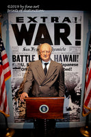 An archival premium Quality Art Print of FDR Declares War on Japan and Germany for sale by Brandywine General Store