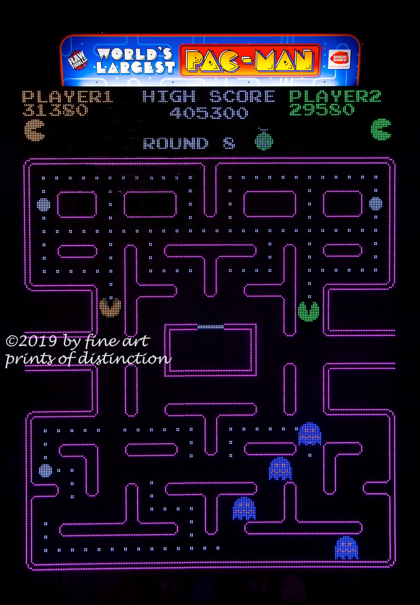 World's Largest Pac-Man Game art print | Brandywine General Store, image size:1388x1997