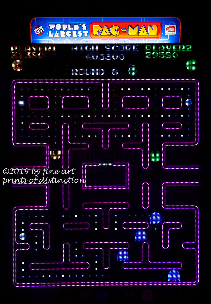 An archival premium Quality Art Print of the World's Largest Pac-Man Game for sale by Brandywine General Store