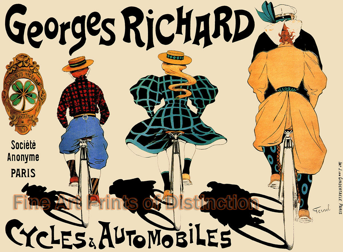 Georges Richard Cycles and Automobiles Advertising Print