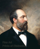 An archival premium Quality art Print of James A. Garfield Portrait by Old Peter Hansen Balling for sale by Brandywine General Store