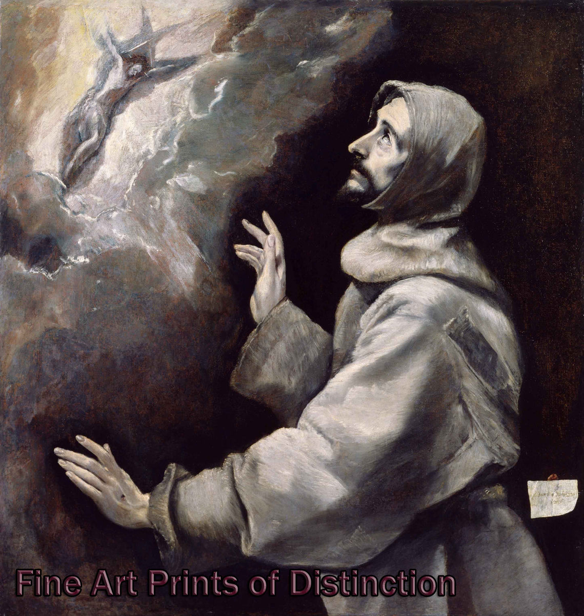 An archival premium Quality Art Print of St. Francis Receiving the Stigmata by El Greco for sale by Brandywine General Store