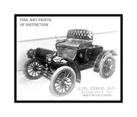 1905 Oldsmobile 1 Cylinder with Curved Dash Antique Car premium print