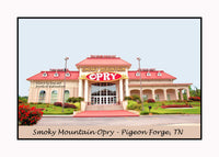 An archival premium Quality Poster of the Smoky Mountain Opry in Pigeon Forge, TN sold at Brandywine General Store.