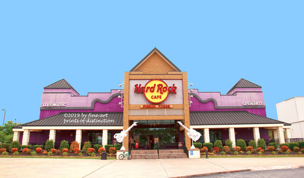 An archival premium Quality art Print of the Hard Rock Cafe in the Smoky Mountains for sale at Brandywine General Store