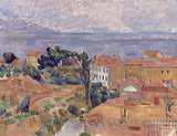 An archival premium quality art print of Gegend bei Marseille painted by French Impressionist Paul Cezanne for sale by Brandywine General Store