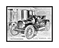 1909 Rambler 4 Cylinder Antique Automobile premium print