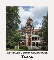 Gonzales County Courthouse with a Border Art Print