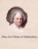 An archival premium Quality art Print of Martha Washington, the Athenaeum Portrait by Gilbert Stuart for sale by Brandywine General Store