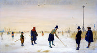 Kolf Players on Ice by Hendrick Avercamp Art Print