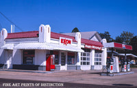 Exxon Gas Station in 1970s Arkansas Premium Print